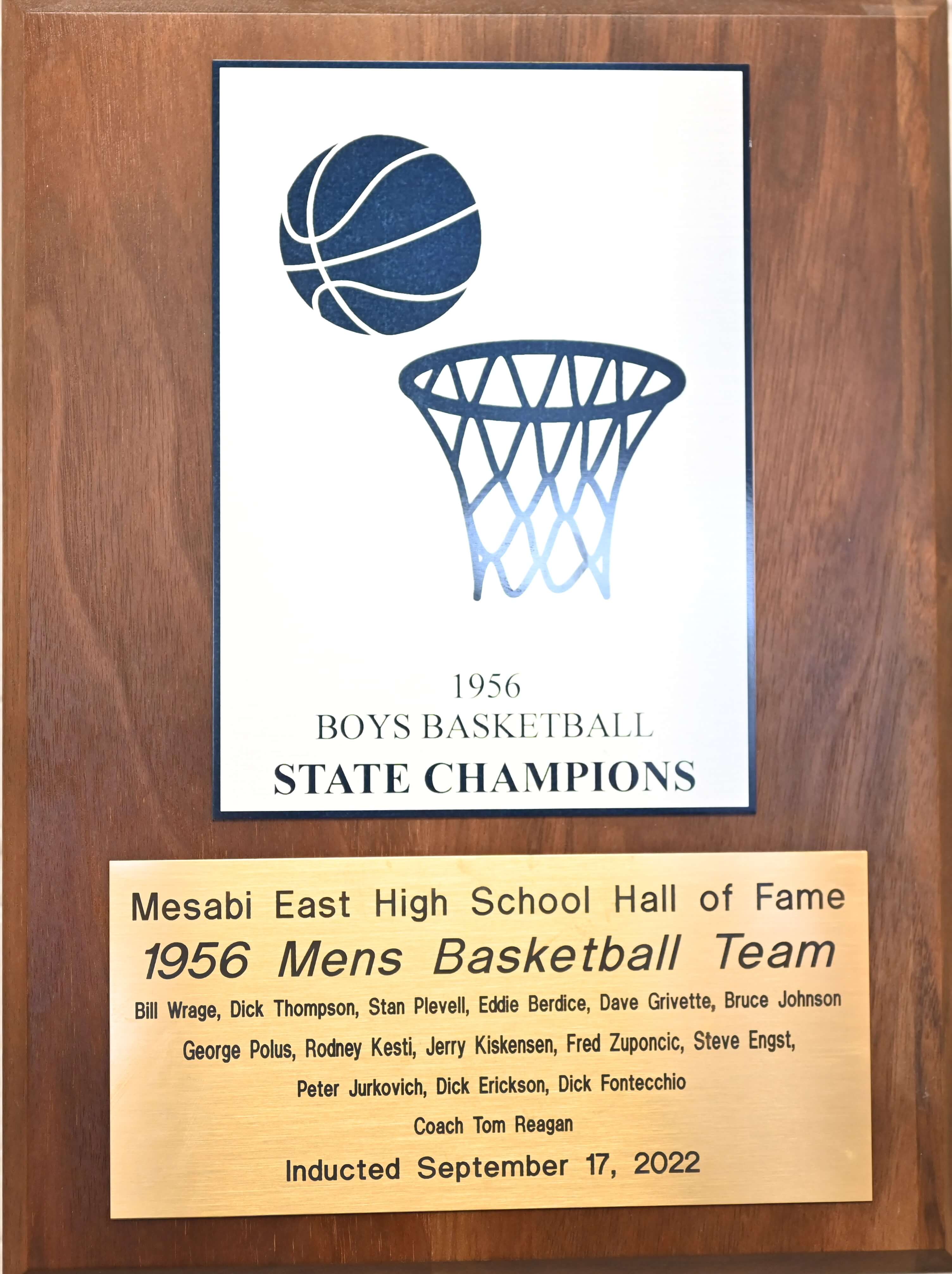 1956 Boys Basketball Team